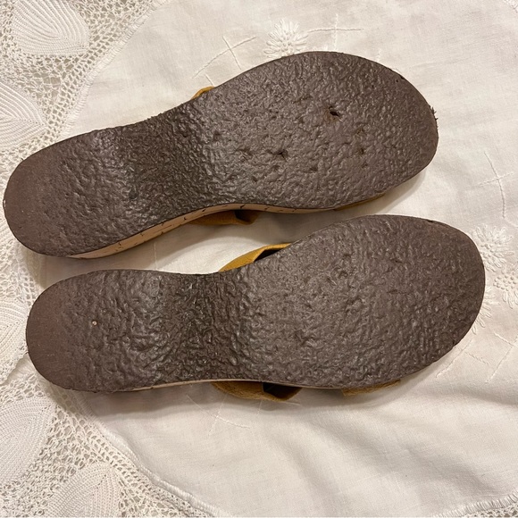 Vintage Island Slipper Wedge Sandals Shoes Made in Hawaii No Size but Approx 8 - Picture 7 of 16